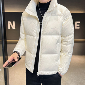 轻薄羽绒服男女简约休闲短款冬季情侣保暖立领外套男 YR566-1P100图片