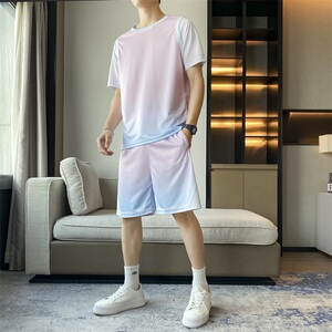 篮球短袖短裤套装团体定制球服校服套装比赛韩夏季针织套 B002P38图片
