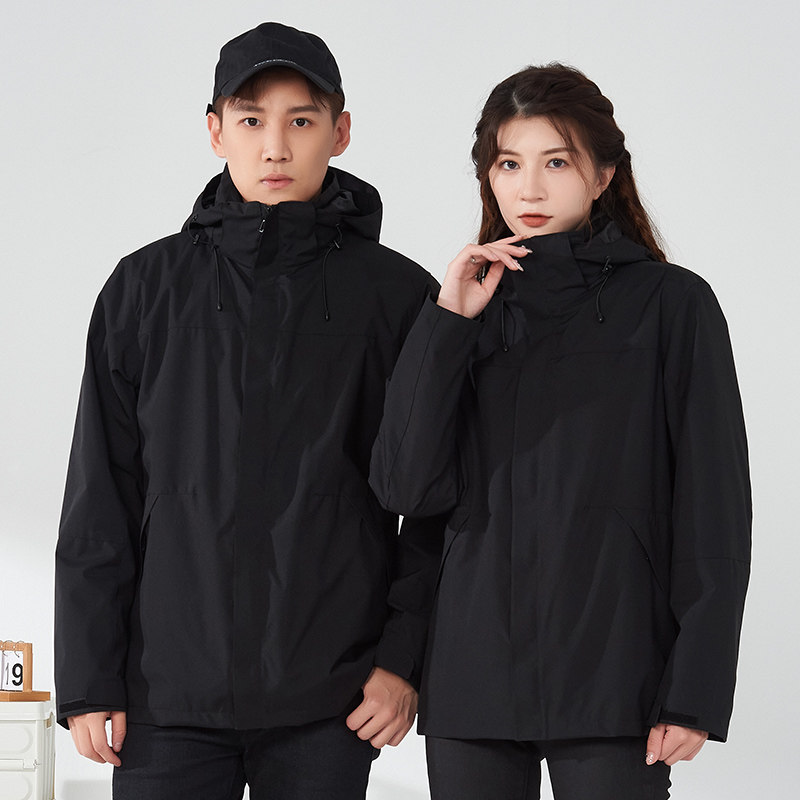 秋冬男女款夹克户外三合一冲锋衣可拆卸两件套登山服CF22360P140,男装夹克,星座1410（原1902A）