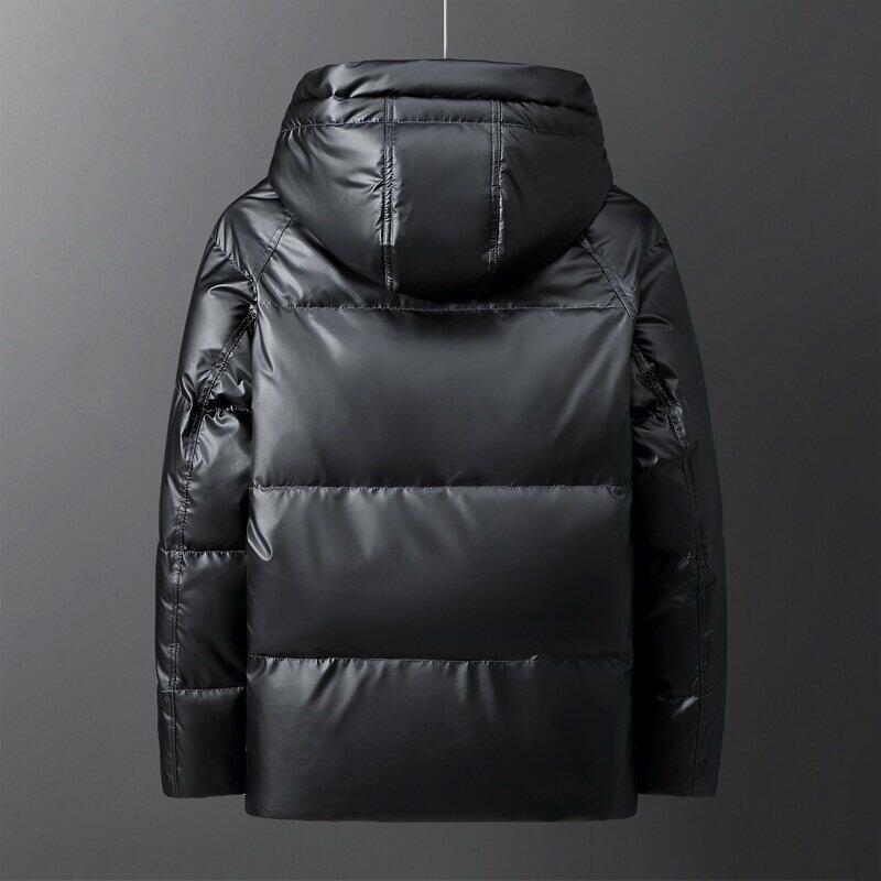 2021新款男士羽绒服短款冬装轻薄款潮牌白鸭绒亮面外套YR8805,男装羽绒服,星座1410（原1902A）