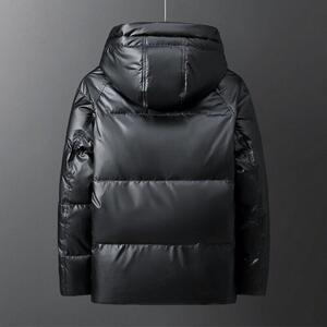 2021新款男士羽绒服短款冬装轻薄款潮牌白鸭绒亮面外套YR8805图片