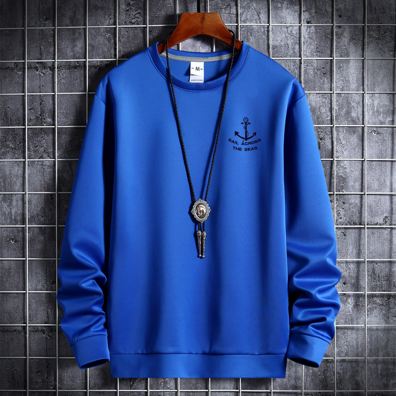 Korean hip hop sport coat with round neck in autumn