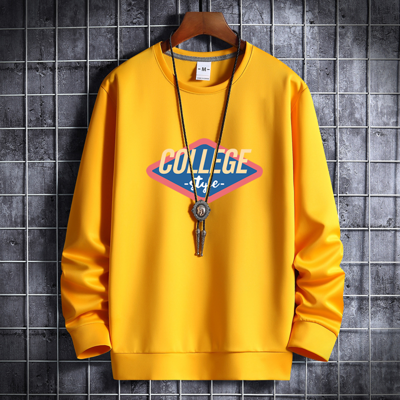 Korean hip hop sports coat with round neck for men in autumn