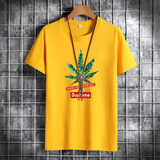 夏季男士短袖t恤潮流潮牌纯棉衣服2021新款DT4292-SUP绿叶-P15，男装T恤，星座1410（原1902A）