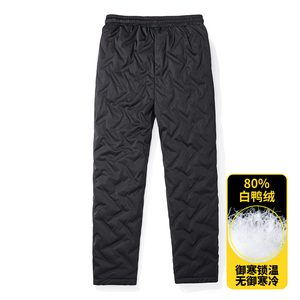 秋冬羽绒服男休闲裤运动裤男女可印可绣80白鸭绒户外 K9260668P85图片