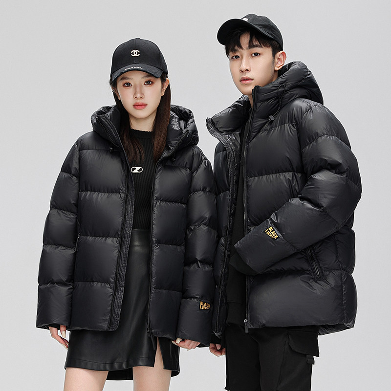短款羽绒服90%绒冬季新款时尚宽松纯黑色情侣外套YR2399P220,男装羽绒服,星座1410（原1902A）