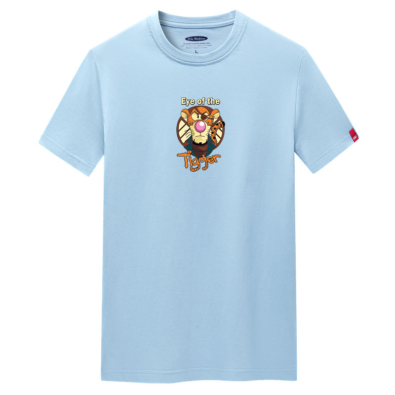 夏季男士短袖t恤潮流潮牌宽松纯棉衣服新款男装DT2017-老虎眼-P15,男装T恤,星座1410（原1902A）