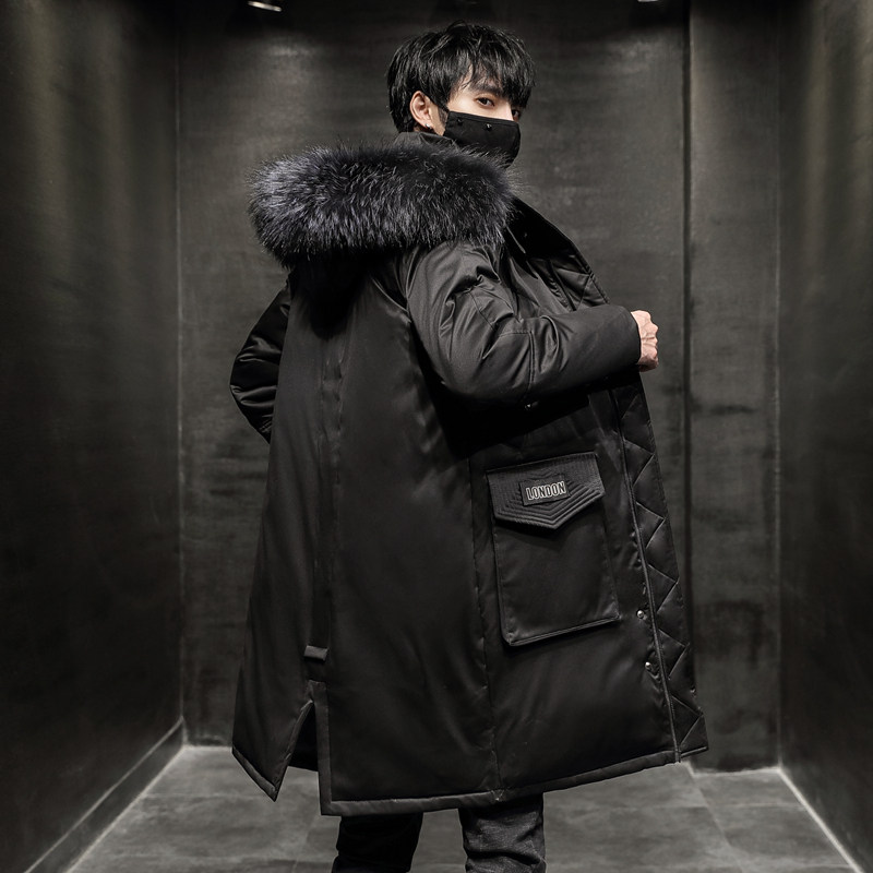 冬季外套男潮流加厚中长款大毛领户外青年男士羽绒服YR896-P120,男装羽绒服,星座1410（原1902A）
