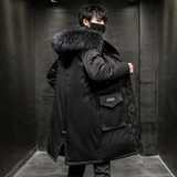 冬季外套男潮流加厚中长款大毛领户外青年男士羽绒服YR896-P120，男装羽绒服，星座1410（原1902A）