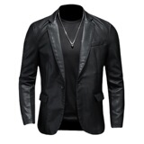 跨境外贸男士外套春秋款皮衣夹克男装PU皮机车服连帽皮衣PY611P68，男装夹克，星座1410（原1902A）