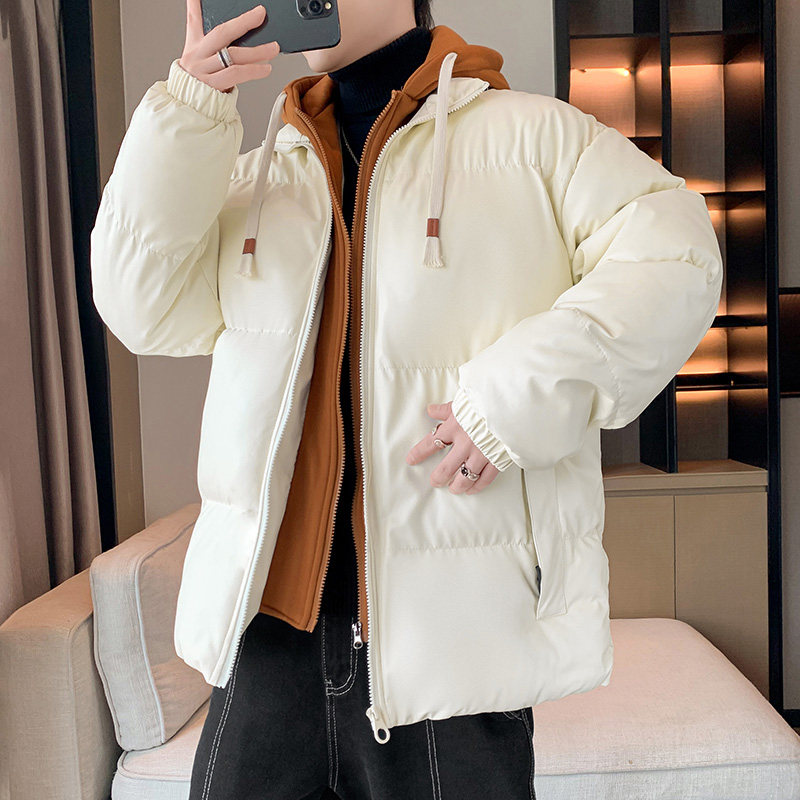 假两件棉衣男士冬季加厚潮牌连帽外套情侣仿丝棉衣服MY28188P100,男装棉衣,星座1410（原1902A）