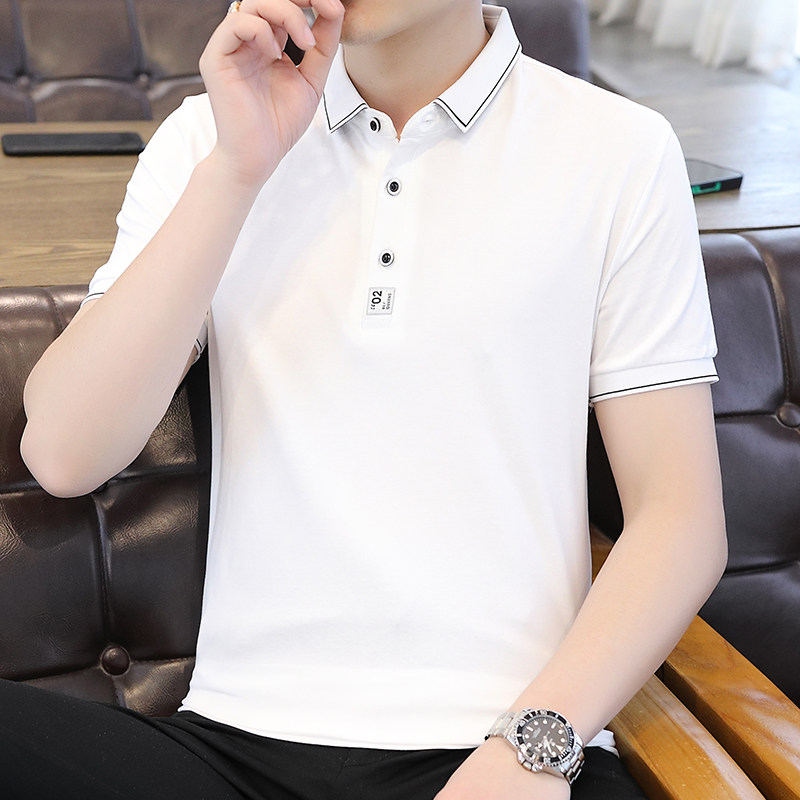 男士polo衫短袖t恤春夏季新款翻领半袖打底衫上衣服潮流PL166P28，男装Polo衫，星座1410（原1902A）