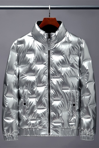 2021新款羽绒服男厚短款亮面保暖白鸭绒 冬季外套反季YR2029-P100图片