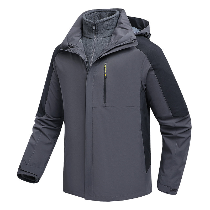 秋冬男女款夹克户外三合一冲锋衣可拆卸两件套登山服CF9805P100,男装夹克,星座1410（原1902A）