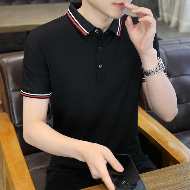 男士棉质POLO衫夏季纯色公版上衣商务短袖T恤衫薄款二开PL3392P40,男装Polo衫,星座1410（原1902A）