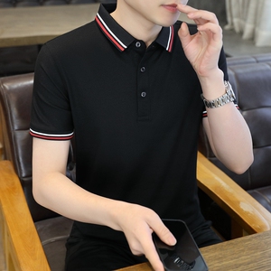 男士棉质POLO衫夏季纯色公版上衣商务短袖T恤衫薄款二开PL3392P40图片