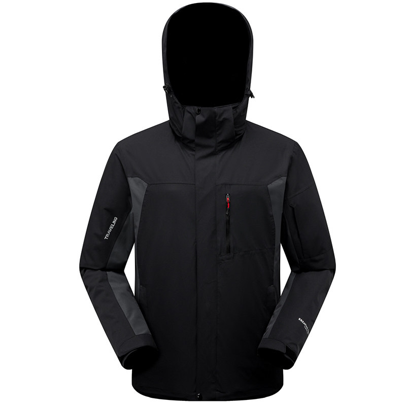 户外男女款冲锋衣三合一两件套户外夹克防水情侣登山服CF8001P95,男装夹克,星座1410（原1902A）