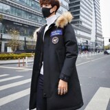 2021冬季新品加厚大鹅中长款情侣连帽貉子毛羽绒服YR356P120，男装羽绒服，星座1410（原1902A）
