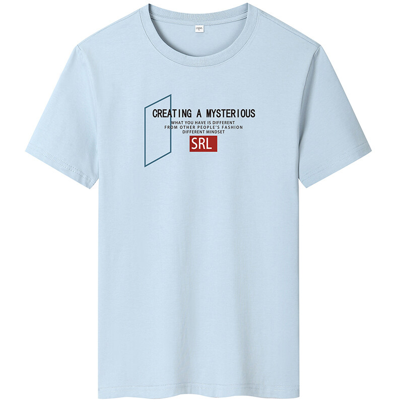 夏季男士短袖t恤潮流潮牌宽松纯棉衣服2024新 DT4224-SRL方框-P16图片