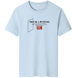 夏季男士短袖t恤潮流潮牌宽松纯棉衣服2024新 DT4224-SRL方框-P16图片