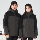 秋冬男女款夹克户外三合一冲锋衣可拆卸两件套登山服CF22360P140，男装夹克，星座1410（原1902A）