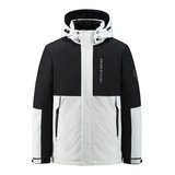 冬季新羽绒服男短款撞色连帽外套户外工装情侣防寒上衣YR9869P80，男装羽绒服，星座1902A（原星座1216）