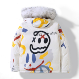 2021新款小恶魔短款潮牌羽绒服冬季情侣装加厚白鸭绒保暖外套P130，男装羽绒服，星座1410（原1902A）