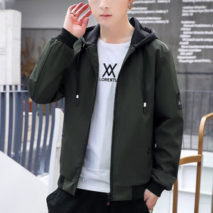 2026春季新款男士休闲夹克外套 青少年连帽夹克潮牌 JK8127P45图片