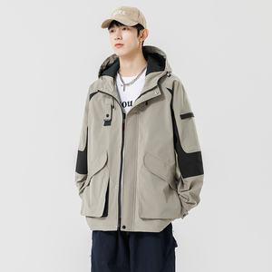 春秋户外运动冲锋衣男女情侣款防水防风衣登山服夹克外套JK155P82图片