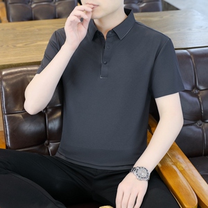 夏季POLO衫冰丝无痕商务休闲华夫格薄款简约上衣T恤衫 PL2663P45图片