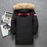 2021冬季新品加厚大鹅中长款情侣连帽貉子毛羽绒服YR356P120，男装羽绒服，星座1410（原1902A）