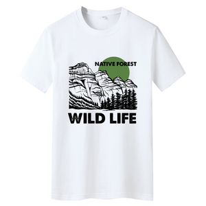 夏季男士短袖t恤潮流潮宽松纯棉T恤2024新款DT4529-WILDLIFE-P15图片