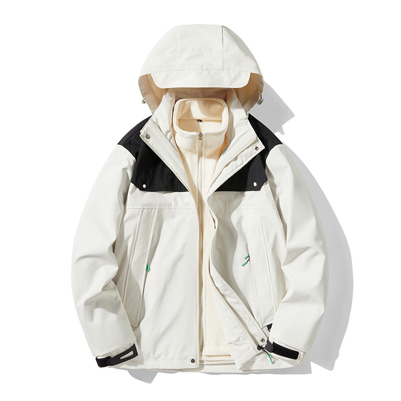 秋冬男女款夹克户外三合一冲锋衣可拆卸两件套登山服CF968P110,男装夹克,星座1410（原1902A）
