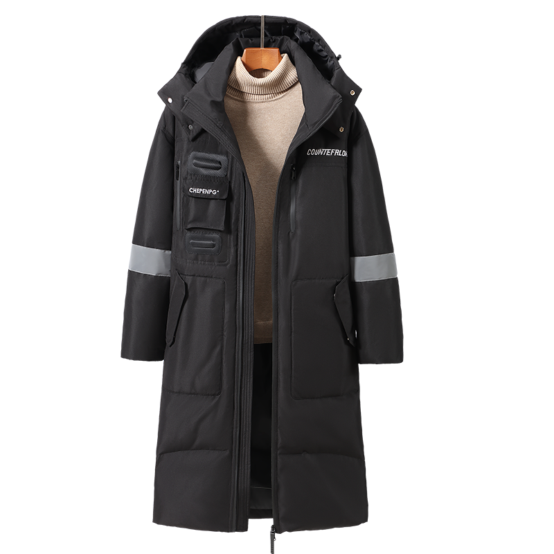 冬季情侣装羽绒服男2021新款潮流韩版加长款过膝外套YR097P150，男装羽绒服，星座1902A（原星座1216）