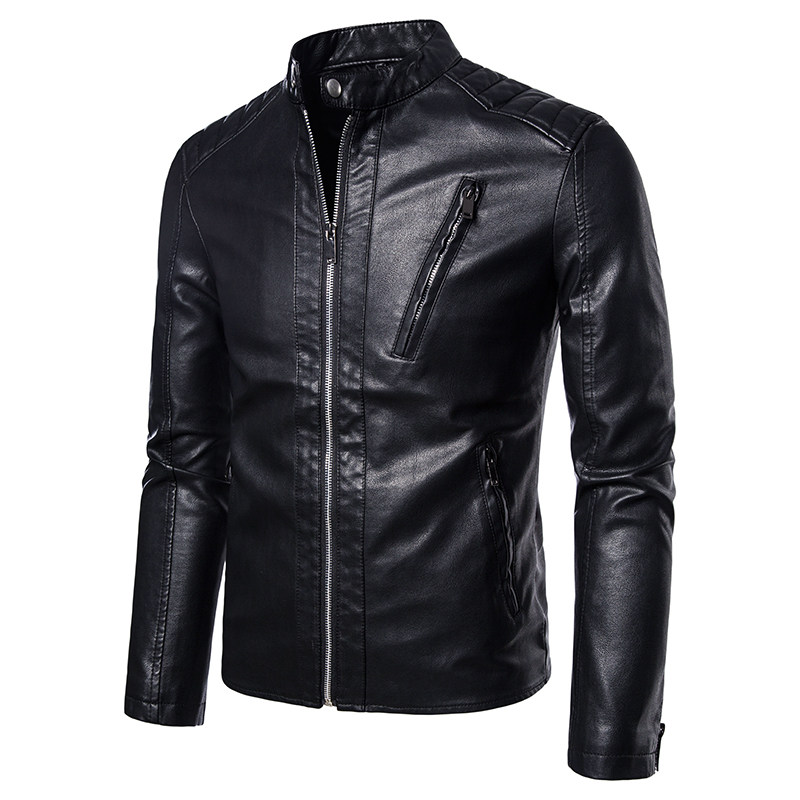 跨境外贸男士外套春秋款皮衣夹克男装PU皮机车服外套皮衣PY601P76,男装夹克,星座1410（原1902A）