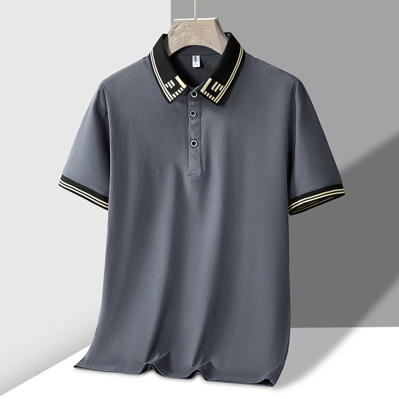 夏季新款纯棉短袖POLO衫男冰瓷棉高品质翻领短袖T恤PL210P30,男装Polo衫,星座1410（原1902A）