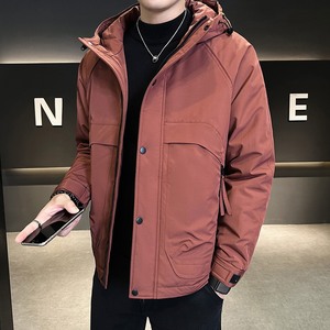连帽加棉夹克男运动冲锋衣棉衣潮户外山系二棉夹克外套MY1121P110图片