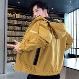 2024夹克男春季韩版连帽上衣新款春秋男装休闲百搭工装JK8370P45，男装夹克，星座1410（原1902A）