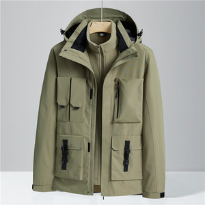 户外秋冬男女冲锋衣三合一可拆卸两件套加绒厚登山服 CF22827P185图片