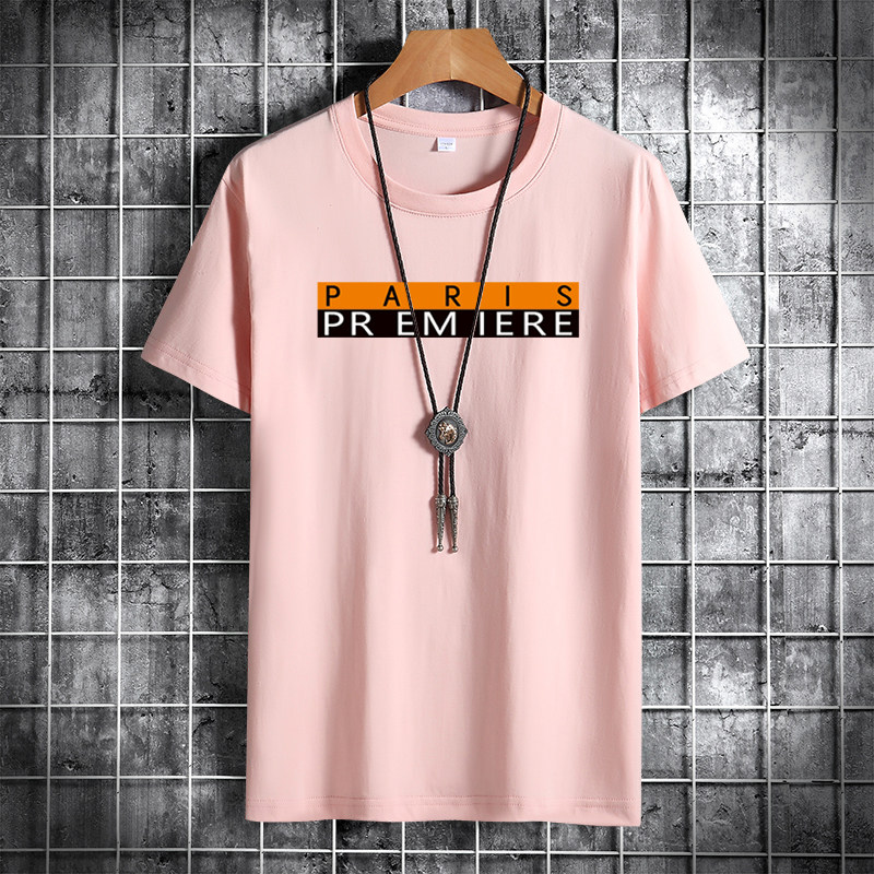 夏季男士短袖t恤潮牌宽松纯棉衣服新款男装DT4830-巴黎首映-P15,男装T恤,星座1410（原1902A）