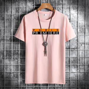 夏季男士短袖t恤潮牌宽松纯棉衣服新款男装DT4830-巴黎首映-P15图片