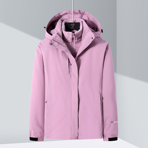 秋冬男女夹克户外三合一情侣冲锋衣拆卸两件套登山服CF9966S-P100