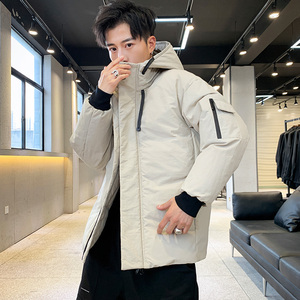 男士羽绒服短款连帽宽松潮牌韩版时尚帅气冬季上衣外套YR883图片
