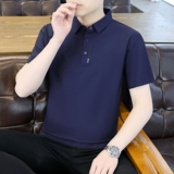 夏季POLO衫冰丝无痕商务休闲精致格薄款简约上衣T恤衫PL2661P45，男装Polo衫，星座1410（原1902A）
