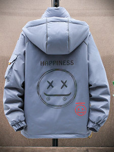 羽绒服男短款反光2021新青少年休闲潮流保暖白鸭绒外套YR9859图片