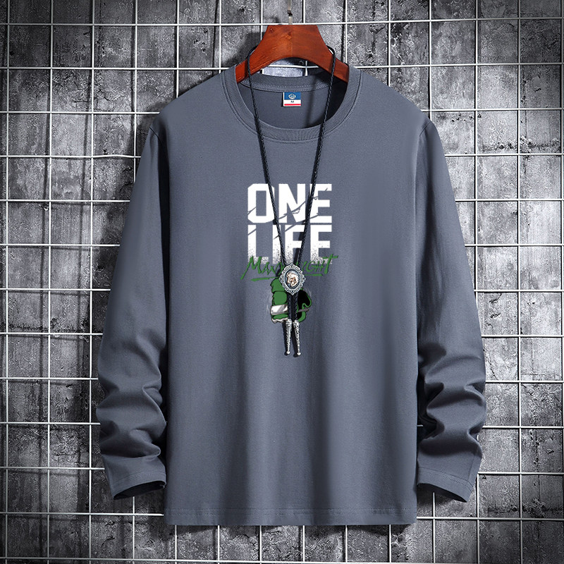 秋新款韩版潮男士纯棉圆领长袖男式码号标CT6943-ONELIFE-P18,男装卫衣,星座1410（原1902A）
