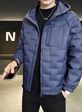 国标90绒 轻薄款连帽保暖羽绒服男士上衣外套羽绒服 YR10761P160