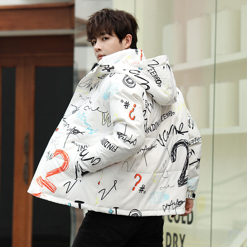 2024冬季时尚情侣款连帽羽绒服保暖短款羽绒服外套YR203P100，男装羽绒服，星座1902A（原星座1216）