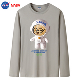 2022NASA新款韩版春秋男士纯棉圆领长袖T恤大码码号标CT6NS47-P18，男装T恤，星座1410（原1902A）