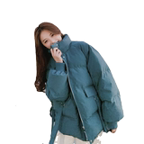 独特超好看绿色短款羽绒服女冬2024新款设计感小众韩系白鸭绒外套，女装棉衣/棉服，浙宝169A(原263)